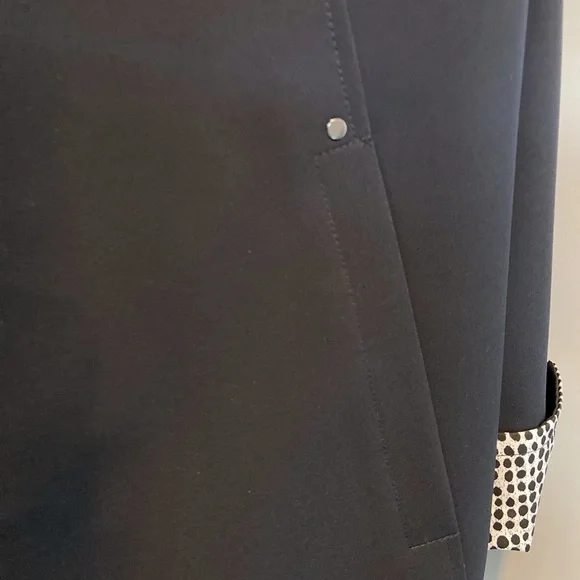 SPRING COAT, Melanie Lyne Novelti navy coat. - Picture 4 of 12